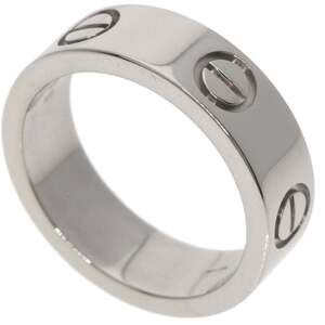 CARTIER 18k Silver Love Ring #50